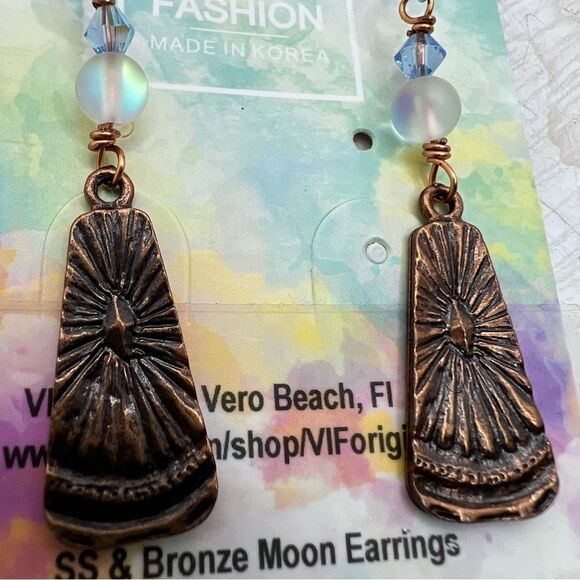 VIF Originals Sterling Silver & Bronze Earrings - Picture 2 of 6